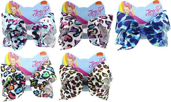 Nuevo 57 Diseño de 8 pulgadas JOJO BOW Girl Bows Bows Backpins Heart Leopard Mermaid Design Girls Clips Cabello Accesorio Caballero 8057468