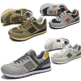 Nieuwe 574 Designer hardloopschoenen mannen vrouwen 574S zeezout vintage beige bruine suède grijs blauwe mannen trainers sport sneaker outdoor sport training schoenen maat 35-45