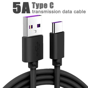 Nouveau 5A Type C Câble USB Chargeur 1m 3ft 2m 6ft 3m 10ft Câbles Data Sync 3.1 Type-C Cordon de charge rapide pour Samsung S21 s20 Plus Téléphone portable