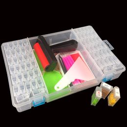 Nieuwe 5D Diamond Painting Accessories Tools Kit voor diamanten borduurwerk accessoires kunstbenodigdheden opbergbox 201112