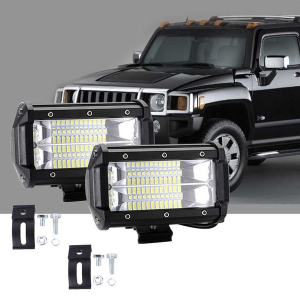 Nouveau 5in voiture LED travail barre lumineuse conduite lampe pour tout-terrain bateau tracteur camion 4x4 SUV antibrouillard 12V 24V phare pour ATV Led Bar