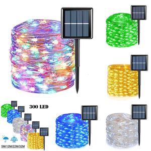 Nieuwe 5m/12m/22m/32m Solar Outdoor Garden Fairy String Licht LED Twinkle waterdichte lamp voor kerstpatio Tree Party