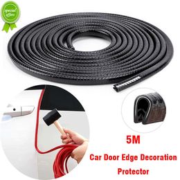 Nouveau 5M Caoutchouc + Acier Auto Porte Bord Autocollants Portes Latérales Scratch Protector Décoration Joint Mastic Gardes De Voiture Garniture Bandes De Protection