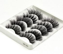 NOUVEAUX PAPAIRES FAUILES CHILLES 3D CHINK LASE LASHES LASSES NATURELLES Soft Falsheshes Makeup Makeup Fluffy Wispy Eyellash Extension 1823599