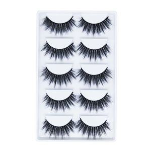 NOUVEAU 5 paires/ensemble cils faux 3D vison cils naturels faux cils Extension de cils à la main vison cils outil de maquillage