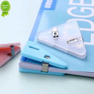 Nieuwe 5PC HUISDIER Boek Papier Hoek Binder Clips Driehoekige Hoek Bestand Folderfor Bureau Opslag Plank Desktop Organizer Kantoorbenodigdheden