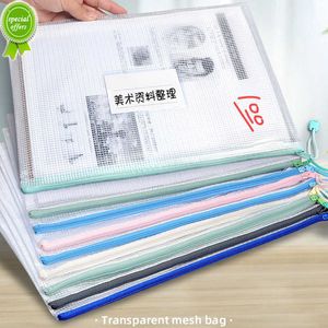 Nieuwe 5 stks A4 Rits Pouch Clear Document Zak Boek Bestandsmappen Briefpapier Etui Opbergzakken 1 st Waterdichte organisatoren