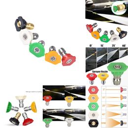 Buse de pulvérisation haute pression 0 15 25 40 degrés, 5 pièces, buses de pulvérisation de mousse d'eau, accessoires de Jet de lavage