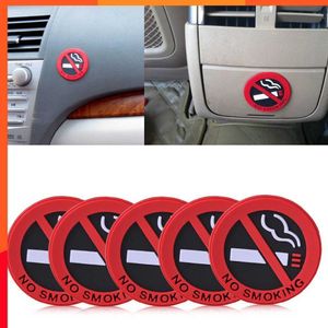 NOUVEAU 5 PCS Auto auto de haute qualité Autocollant en caoutchouc No Fumer Sign Warning Car Taxi Decal Sticker Car Autocollants