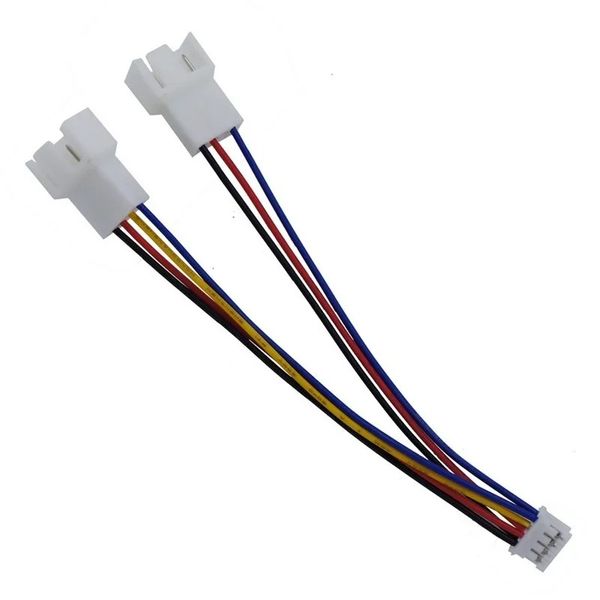 NUEVO 5 PCS/ LOT GRÁFICOS Ventador de gráficos Adaptador Extensión del cable 1 a 2 Ventilador de gráficos Ventilador de 4 pines Adaptador de control de temperatura PWM 4PIN 3PIN FRACTIC CARD CABLE EXTENSIÓN