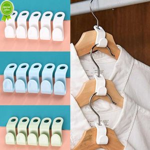 Nouveau 5 pièces Mini cintre pour placard connecteur crochets en cascade en plastique garde-robe manteau organisateur support étagères gain de place