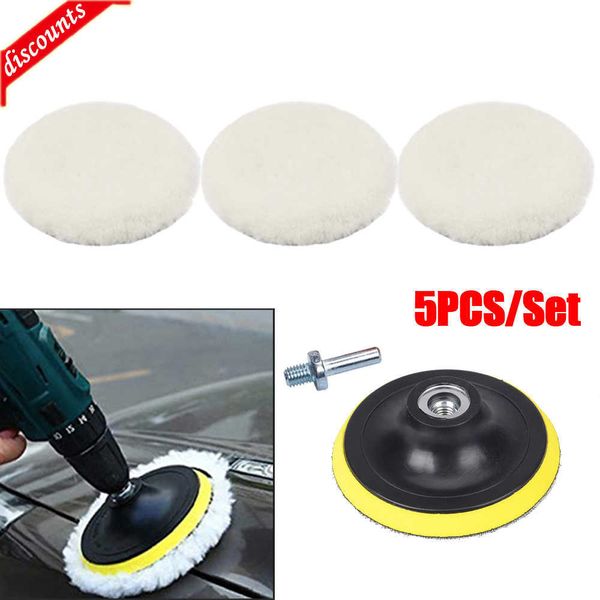 Nouveau 5 pièces/ensemble tampons de polissage de voiture tampon de polissage de cercle polisseuse de cirage de voiture 3/4/5/6/7 pouces disque de polissage tampon de polissage automatique outils de détail