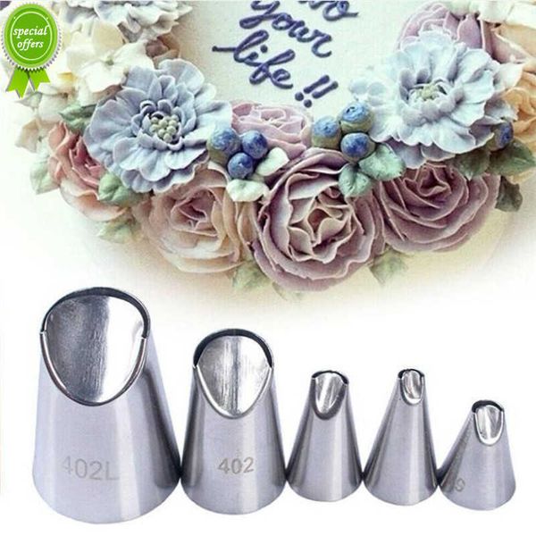 Nouveau 5 pièces/ensemble chrysanthème fleur glaçage tuyauterie buses conseils gâteau décoration outils cuisine pâtisserie Cupcake cuisson pâtisserie outils