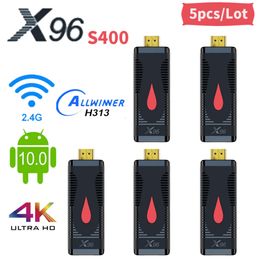 Nouveau 5 pièces X96 S400 Smart Fire TV Stick Android 10 Allwinner H313 2.4G Wifi 2G16G 4K 60fps TV Dongle récepteur Google 3D TVBox