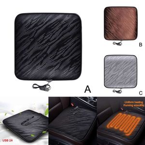 Nieuwe 5V USB Verwarming Universele Home Office Verwarmde Autostoel Winter Warmer Anti Slip Stoel Pad Kussen