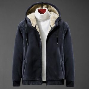 5xl 6xl 7xl Winter Jackets Men Herfst Winter toevoegen Bont Warm Outwear Mens Coats Casual Solid Color Hoodies Jackets 201128