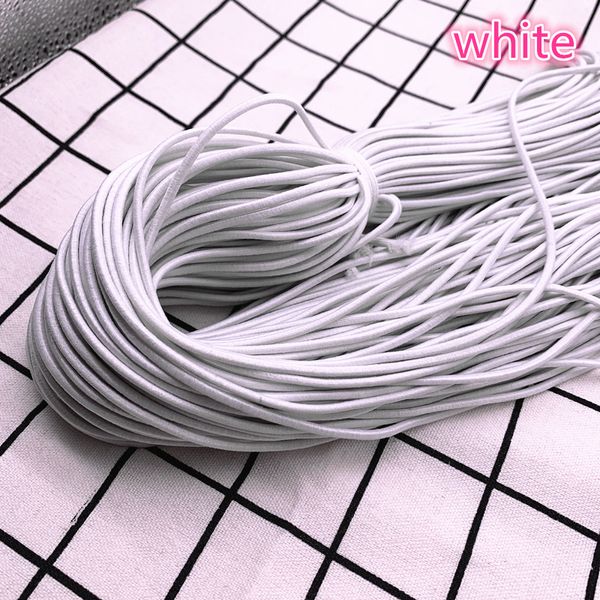 Nuevos 5 años de 1.5 mm 2 mm 2.5 mm White High Elastic Elastic Band de banda elástica de banda elástica para joyas que hacen accesorios de bricolaje