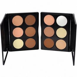 Nouveau 6 Couleurs Visage Surligneur Poudre Palette Correcteur Ccealer Poudre Palette Ctouring Surligneur Brzer Maquillage Poudre O2aY #