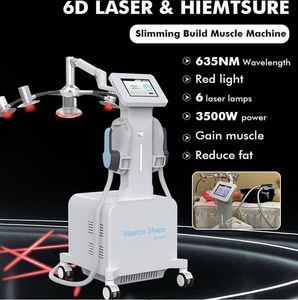 Nouveau 6 D laser minceur machine 532nm perte de poids corps contouring forme EMS renforcement musculaire Diode LipoLaser graisse réduire l'équipement mince