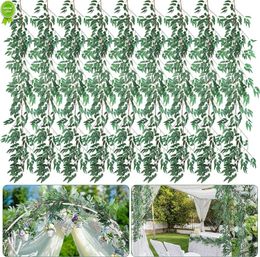 Nouveau 6 pieds branches de vigne de saule artificiel guirlande de verdure guirlande de verdure de saule pleureur pour la décoration de fond de maison de fête de mariage