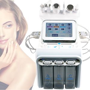 6 en 1 Aqua Hydra Water Dermabrasion Oxygen Spray con RF Bio Lifting Spa Máquina de limpieza profunda de la piel facial