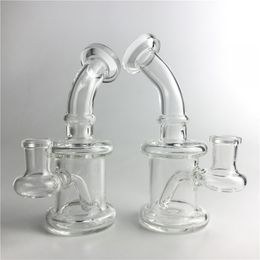 Nouveau 6 pouces eau en verre Bong avec 14mm femmes plates-formes pétrolières Dab Bong épais recycleur bécher Cyclone Bongs pour fumer