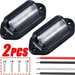 Nieuwe 6 LED Auto Kentekenplaatverlichting Waterdicht 12-24 V Universele Truck RV Trailer Staart Kenteken Wit Side Lampen