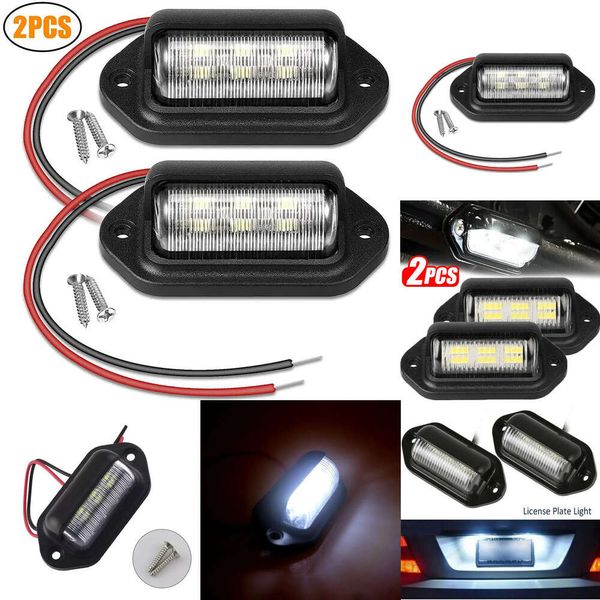 Nouveau 6 LED numéro de voiture lumière étanche plaque d'immatriculation queue ampoule camion RV remorque inverse Parking éclairage lampe 12-24V