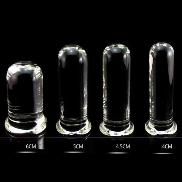 Nouveau 6 taille verre gode gros énorme verrerie pénis cristal Plug Anal adulte Sexy jouets pour femmes G Spot stimulateur lisse Beautiful269I