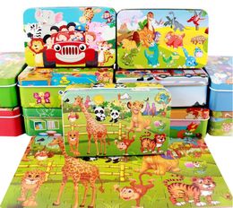 Puzzle en bois de 60 pièces pour enfants, jouet d'animaux de dessin animé, jouets d'apprentissage éducatif précoce, cadeau de noël, nouvelle collection