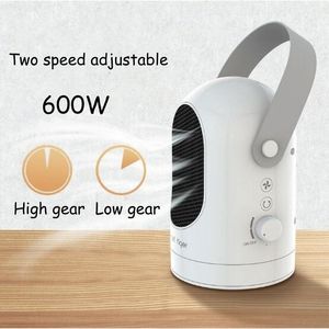 Éléments de chauffage électriques intelligents 600W Ménage à l'air Petite tête de secoussage de chauffage Dual-Usage Chauffage de bureau Mini portable