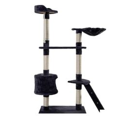 NOUVEAU 60quot Cat Tree Tower Condo Meubles Scratcher Kitten Pet Pet Qylunu Bdesports9924870