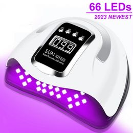 Nuevo secador de uñas de 66 LED, lámpara LED para uñas, lámpara UV para curar todos los esmaltes de uñas de Gel con detección de movimiento, equipo de herramientas de salón de manicura