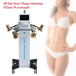 Nieuwe 6D Lipolaser Slimming 532nm groen lichttherapie snel slanke machine slimme lipo laservet reductieapparatuur