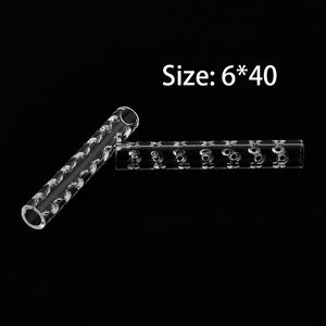 Accesorios perforados Terp pilares huecos 6mm * 40mm pastillas de cuarzo para Terp Slurper Blender Banger Nails Glass Water