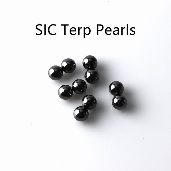 Nouvelle billes de perles en carbure de silicium de 6 mm Insérer adaptées à un banger de quartz à bord biseauté 10 mm 14 mm 18 mm ongles en verre bangs