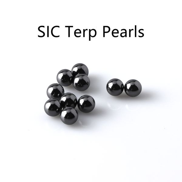 Nouvelle billes de perles de perles de perles de carbure de silicium de 6 mm Insération adaptées à des ongles de banger biseautés en verre bangs en verre bangs