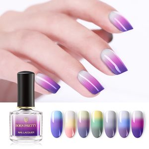 Nieuwe 6 stks / partij Thermische nagellak 6 ml 3 kleuren Temperatuur Kleur Veranderende Manicure Vernis Nail Art Design DIY