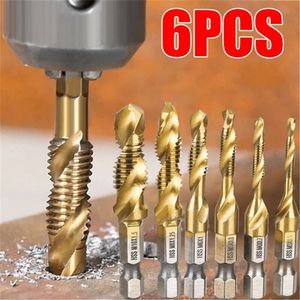 Nuevo 6 uds rosca métrica M3-M10 rosca de tornillo brocas de taladro métrico 1/4 