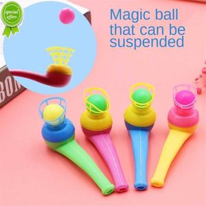 Nieuwe 6pcs Pipe Ball Party Geschenken kleurrijke magische blaaspijp zwevende bal kinderen speelgoed feestvarkens verjaardagscadeau voor kinderen