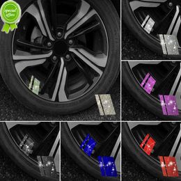 Nieuwe 6pcs reflecterende auto -wielrandstickers Markeren streep racegangstickers voor maat 18 " - 21" Bling Rhinestone Decor Sticker