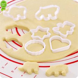 Nouveau 6 pièces/ensemble outil de cuisine coupe-Biscuit en forme d'animal en plastique biscuit pâtisserie Fondant moules Biscuit moule pour Fondant gâteau décor