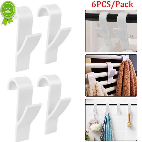 Nouveau 6 pièces serviette crochets armoires de cuisine porte serviette support suspendu salle de bain organisateur étagère support maison stockage vêtements écharpe cintre crochets