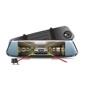 NUEVA CAR DVR CURVA CURVA DE 7 CAR RETRAJE Mirror Dash Cam Full HD 1080 Video de video Cámara de grabación con 2 Glass Curved Glass242L 5D