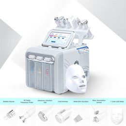 Nuevo instrumento de belleza 7 en 1 Hidrógeno Oxígeno Pequeña burbuja Máquina de belleza facial H2O2 Hidrodermoabrasión Rejuvenecimiento Estiramiento Cuidado de la piel Cara Spa Equipo de belleza