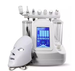 Nouveau 7 en 1 mésothérapie RF Water Dermabrasion Dermabrasion Nettoyage LED PDT Masque Oxygène Jet Cold Hammer Bio Face Lift Ultrasonic Machine