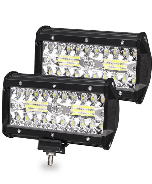 Nouveau 7 pouces 120W barre lumineuse LED pour tracteur Jeep 4x4 hors route 4WD moto camion SUV ATV Spot Combo faisceau 9V 30V lumières de travail sh7268193