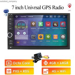 Nouveau 7 "Android 10.0 Octa Core 4G RAM 64G ROM universel Double 2 Din pour Nissan voiture Audio stéréo GPS Navigation Radio voiture multimédia