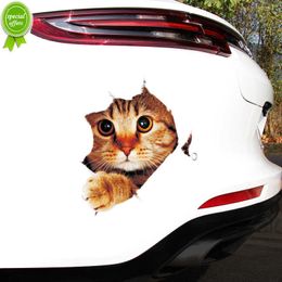 Nieuwe 7 -stijl 3D -auto body Cat Dog -stickers Pet Car Glass Stickers Nieuwe hoes krassen