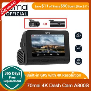 Nouveau 70mai 4K Dash Cam A800S GPS intégré ADAS 140FOV 70mai caméra voiture DVR A800S 24H moniteur de stationnement prise en charge caméra arrière ou intérieure